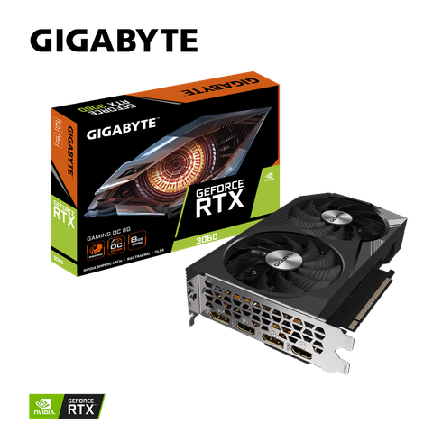  VGA GIGABYTE GeForce RTX™ 3060 GAMING OC 8G (GV-N3060GAMING OC-8GD) 