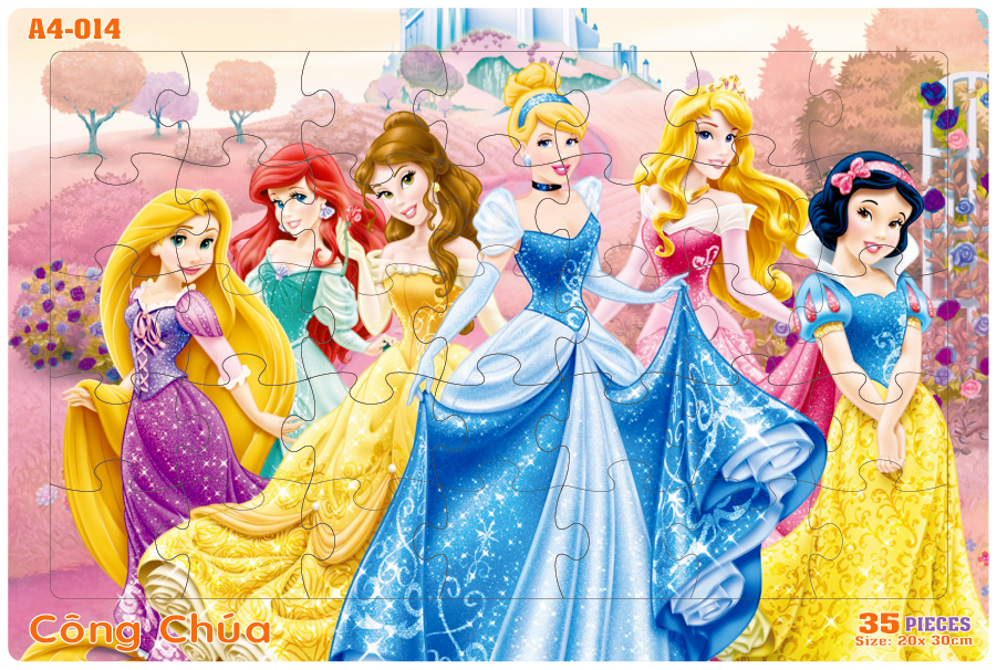 Đồ chơi xếp hình Minh Châu 35 mảnh 20x30cm CÔNG CHÚA 