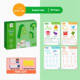  Sách luyện viết, học tiếng Việt Learn Me Lalala Baby,  bôi xóa được, tặng kèm 5 bút + cục bôi 