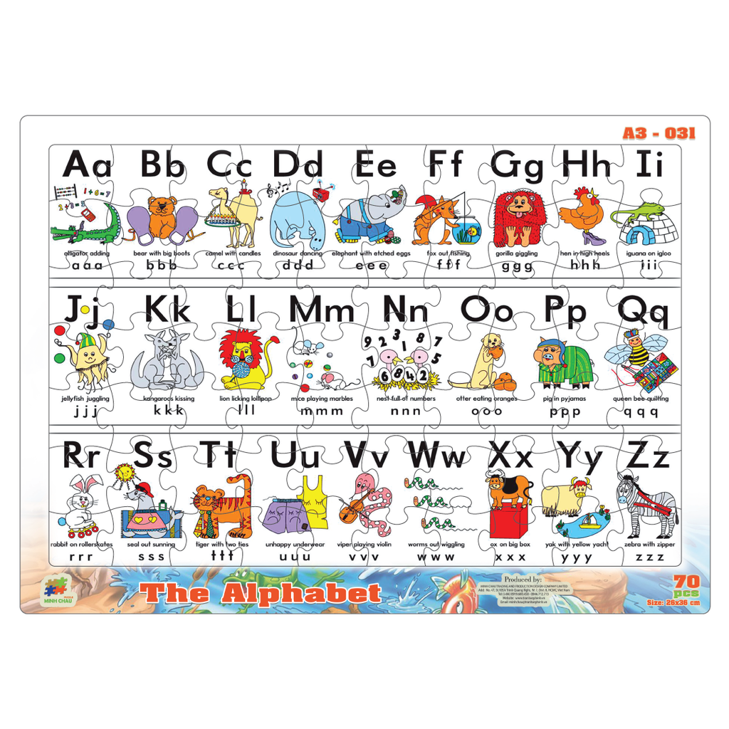  Xếp hình bảng A3-70 mảnh The Alphabet 