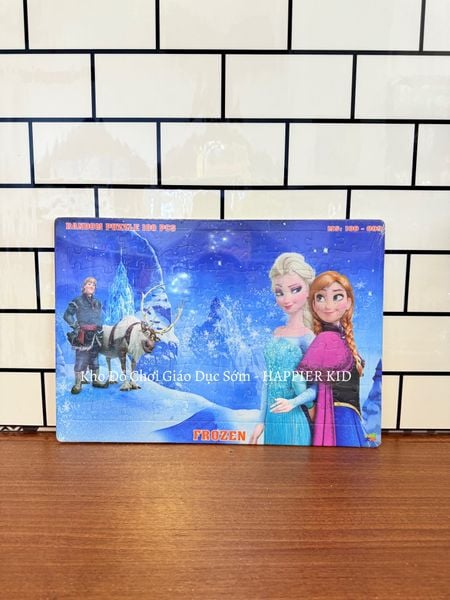  Đồ chơi xếp hình Công Chúa FROZEN cho bé gái 6+ 100 mảnh 27x39cm 