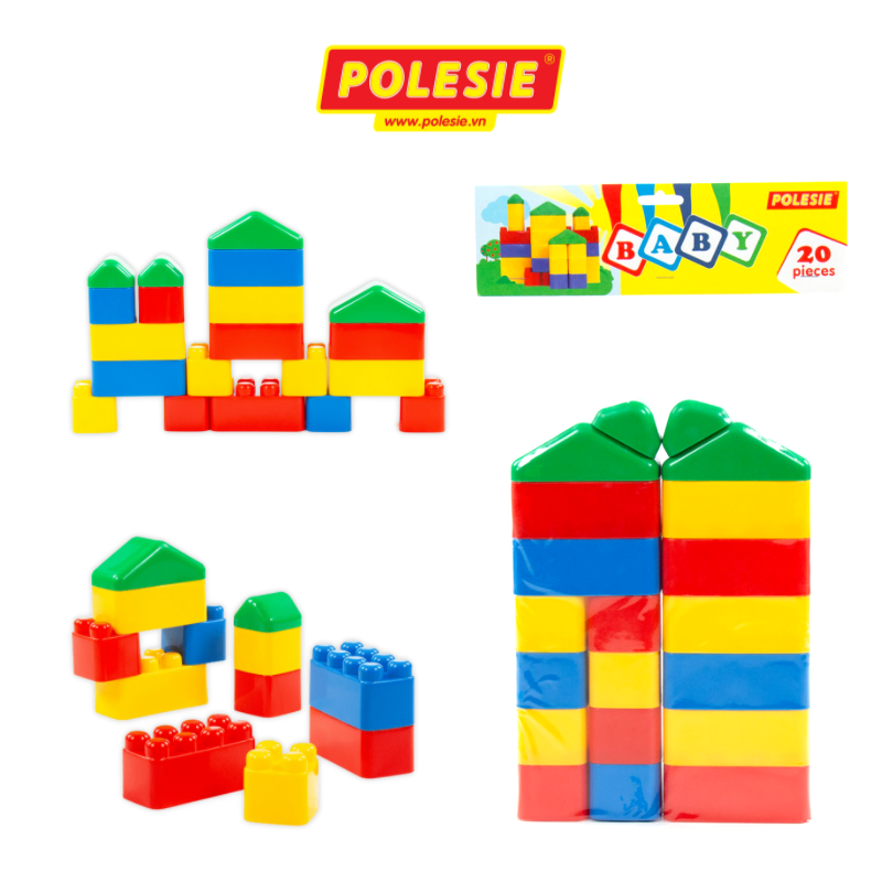  Bộ lắp ghép sáng tạo 20 chi tiết Polesie hàng Châu Âu 