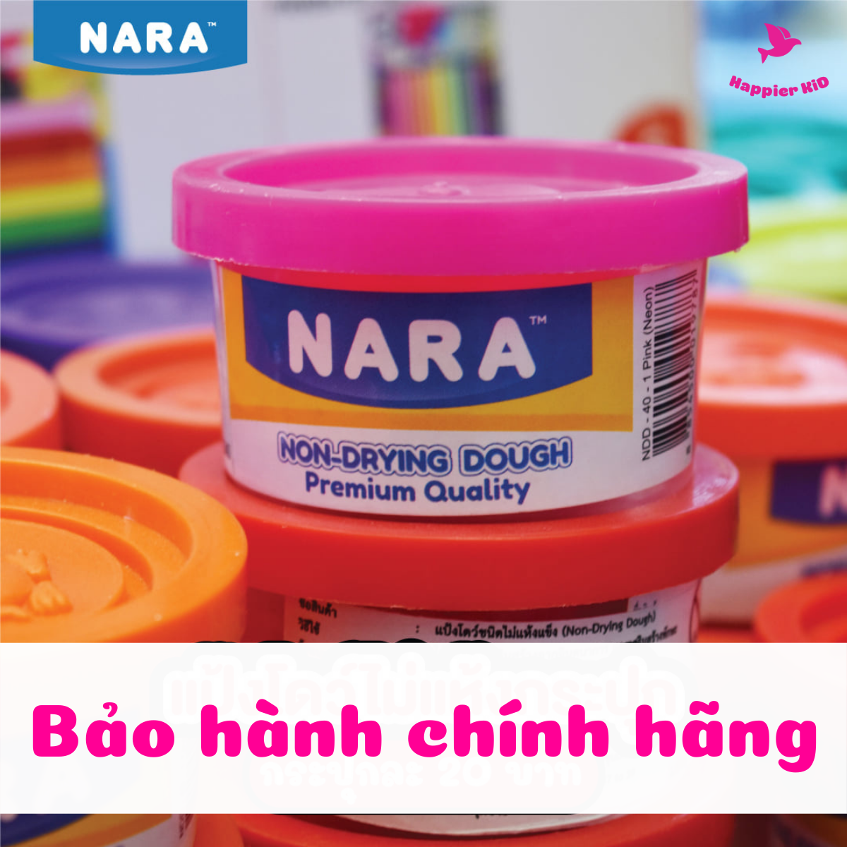  Hộp đất nặn đất sét Nara Premium Thái Lan không khô không dính tay 40g 