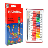  Hộp 12 tuýp màu nước 5 ml, tặng kèm 1 cọ tô màu Nataraj 404486 
