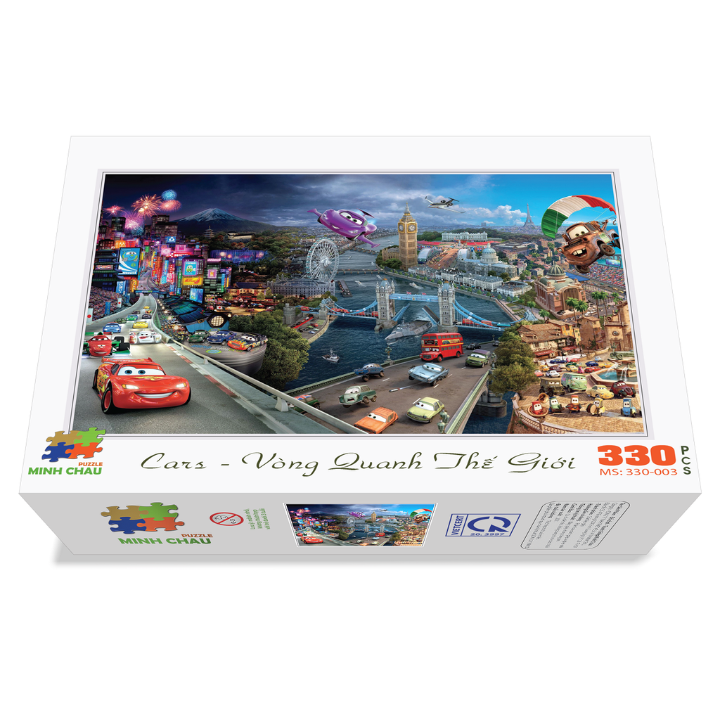  Bộ Tranh Xếp Hình Minh Châu 330 Mảnh – Cars - Vòng Quanh Thế Giới 