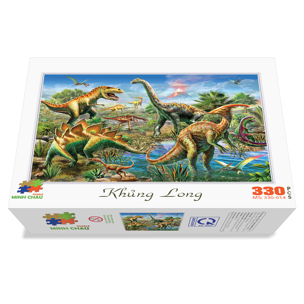  Xếp Hình Minh Châu 330 Mảnh – Khủng Long 