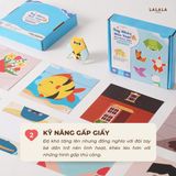  Bộ đồ chơi thủ công cắt dán, gấp giấy, tô màu Lalala baby 