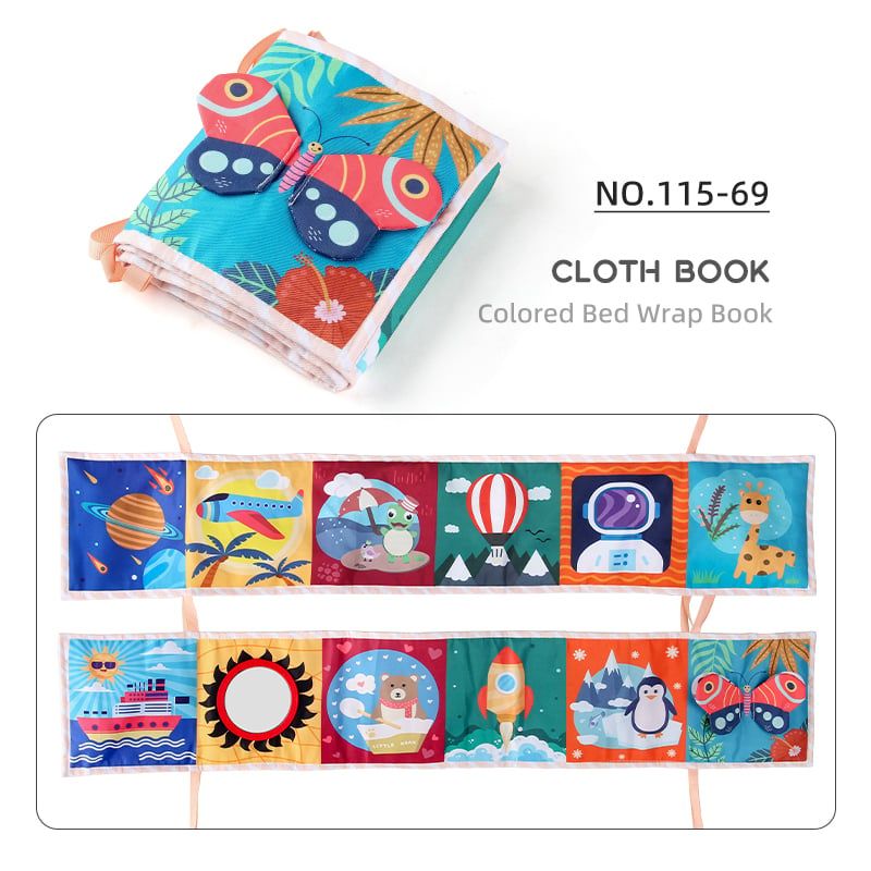  Quây cũi/nôi vải cho bé từ 0-18 tháng phát triển thị giác và trí não 