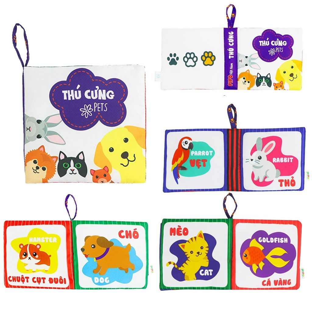  Sách vải sơ sinh Song ngữ PiPoVietnam 