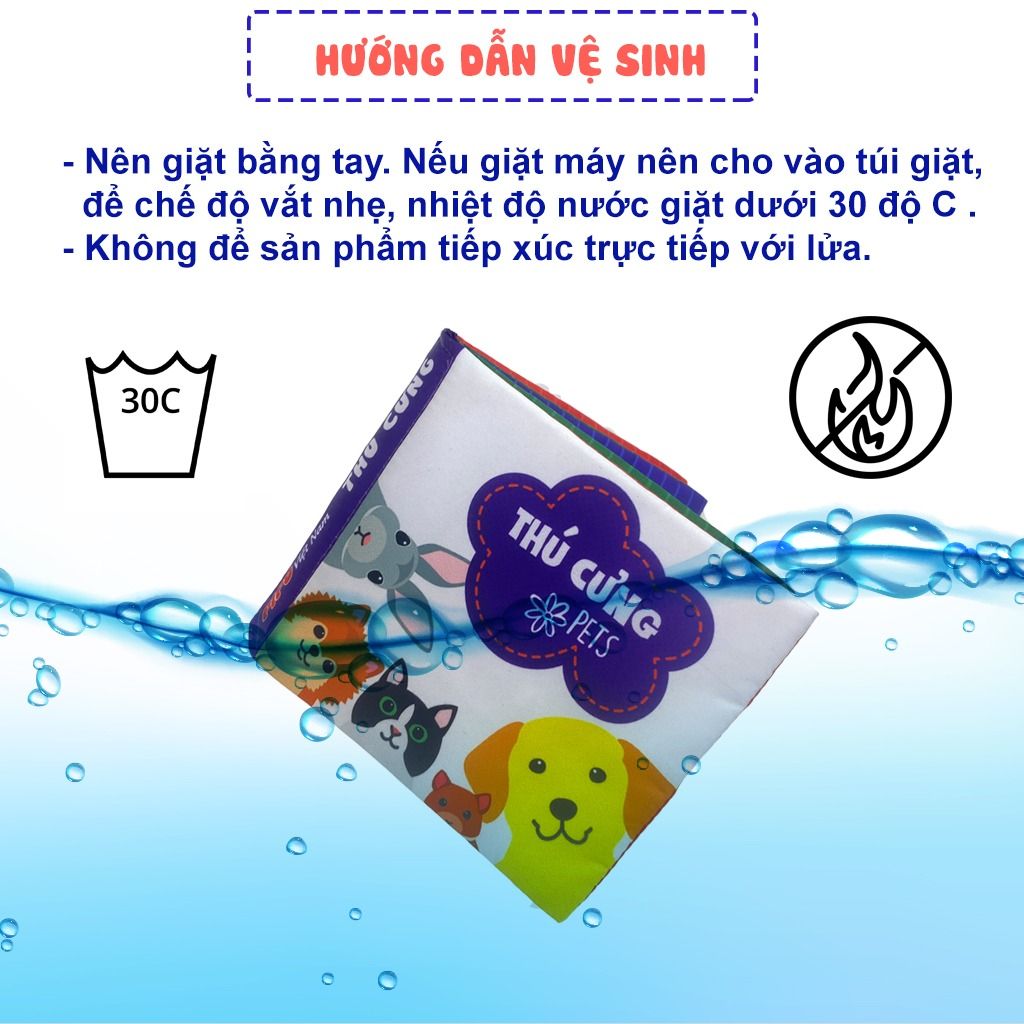 Sách vải sơ sinh Song ngữ PiPoVietnam 