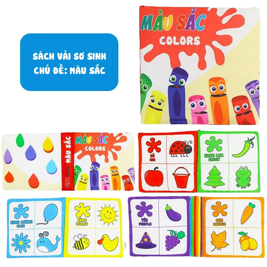  Sách vải sơ sinh Song ngữ PiPoVietnam 