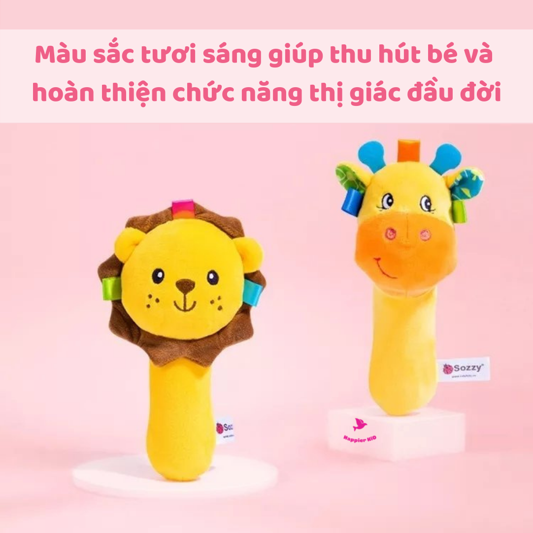  Lục lạc Baby Rattle cầm tay Sozzy, ngộ nghĩnh, có âm thanh 