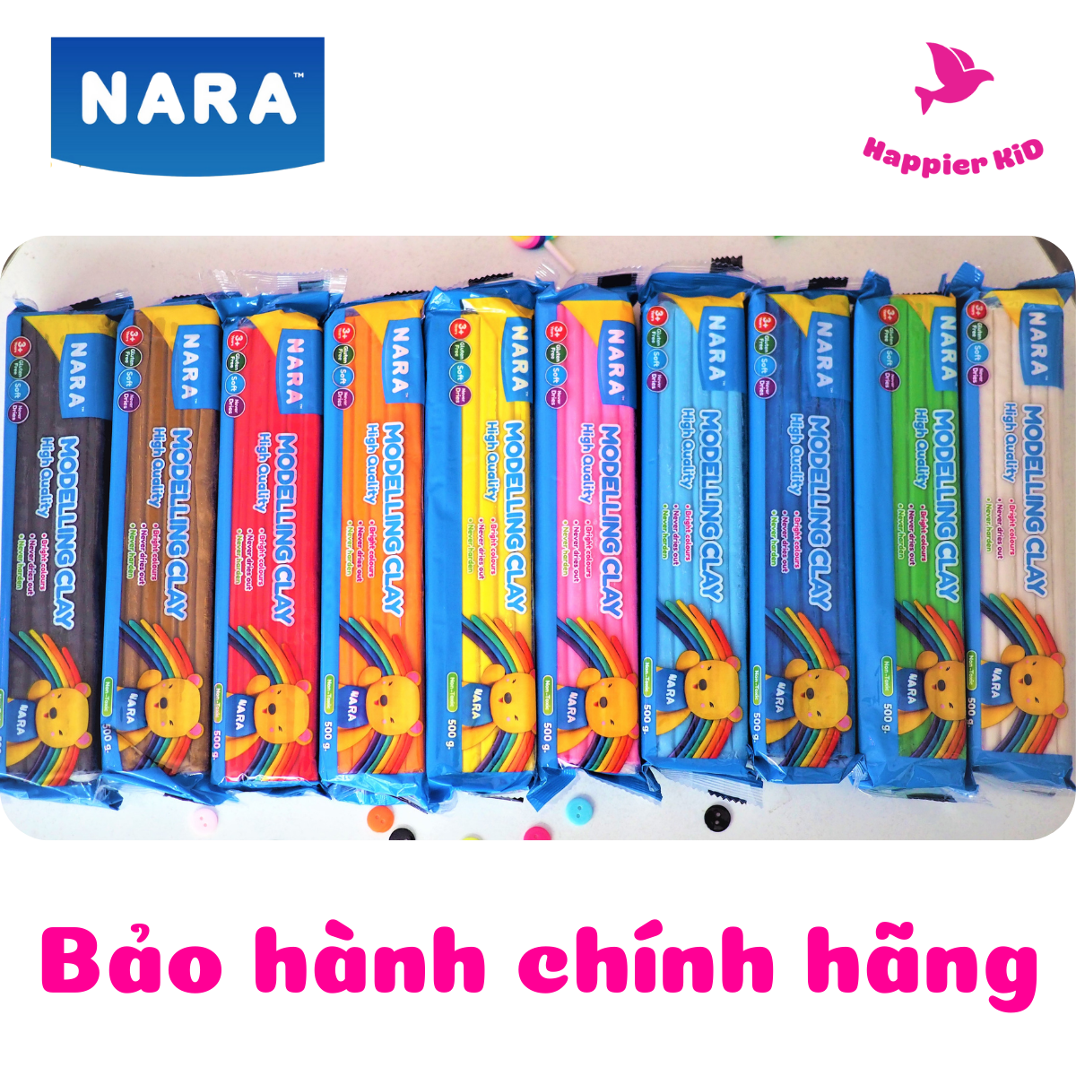  Túi đất nặn - đất sét PO-500 Nara 0.5Kg Thái Lan, không khô suốt 3 năm, SỈ GIÁ TỐT 