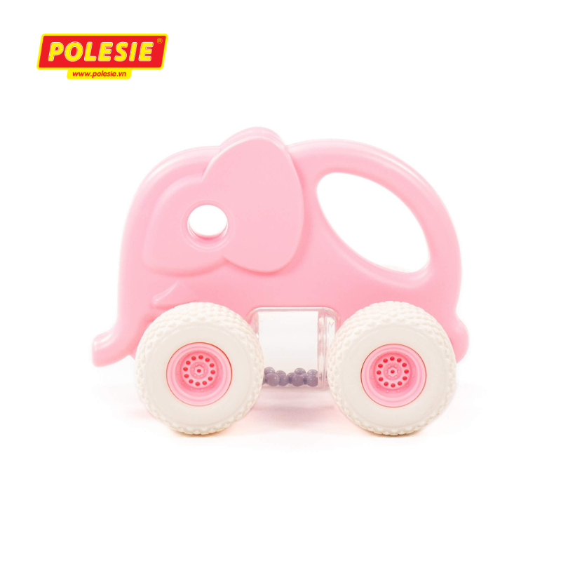  Xe voi con lục lạc Gripcar cho bé - Hồng - POLESIE Toys  Châu Âu 
