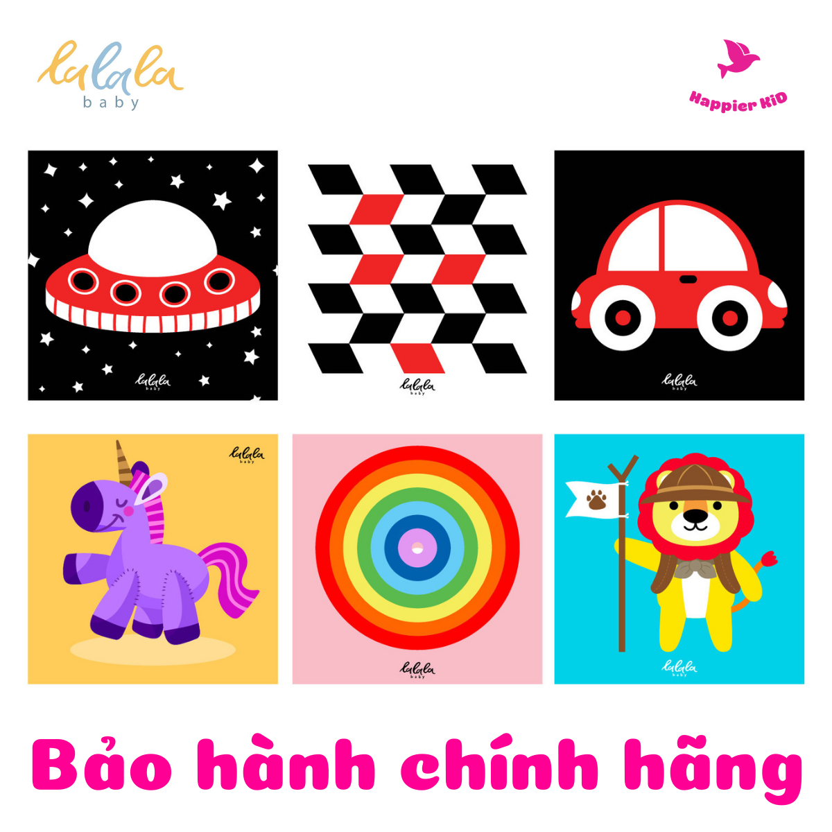  Thẻ decal dán tường kích thích thị giác cho trẻ sơ sinh, thương hiệu Lalala baby 