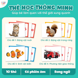  Bộ thẻ flashcard Lalala Baby, song ngữ chuẩn phương pháp Glenn Doman 
