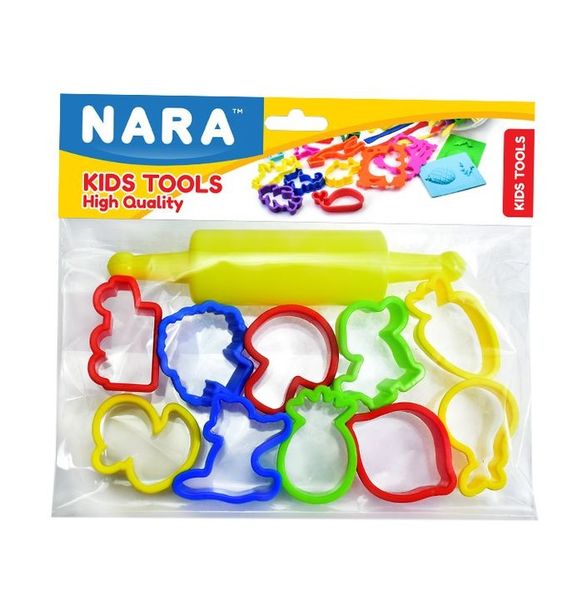  Bộ 10 khuôn nặn đất sét tạo hình Nara, tặng cây lăn cho bé 