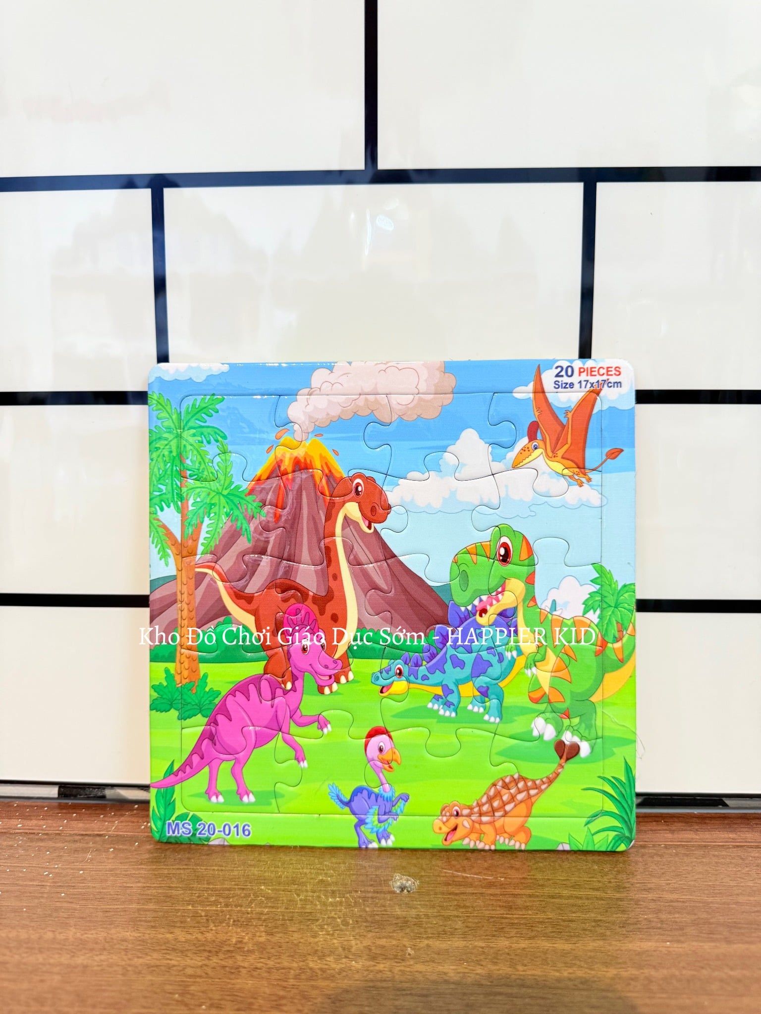  Đồ chơi xếp hình Minh Châu 20 mảnh Khủng Long 17x17cm 