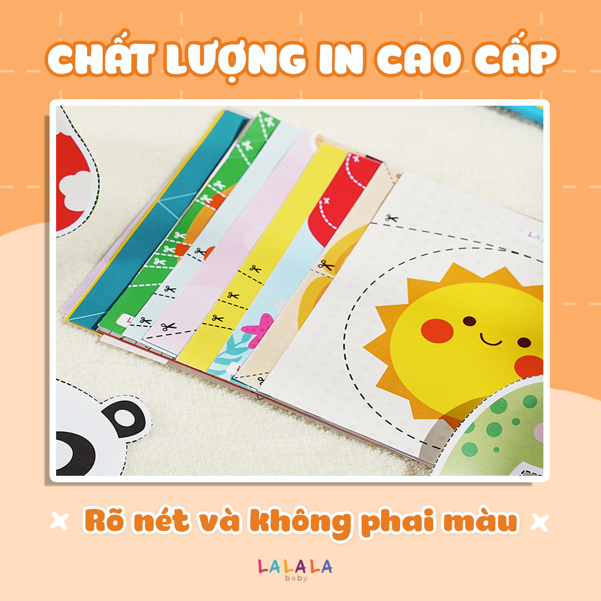  Bộ đồ chơi thủ công cắt dán, gấp giấy, tô màu Lalala baby 