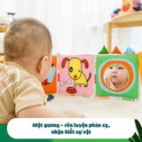  Sách vải 2 mặt kiêm quây cũi kích thích thị giác cho bé Lalala Baby 