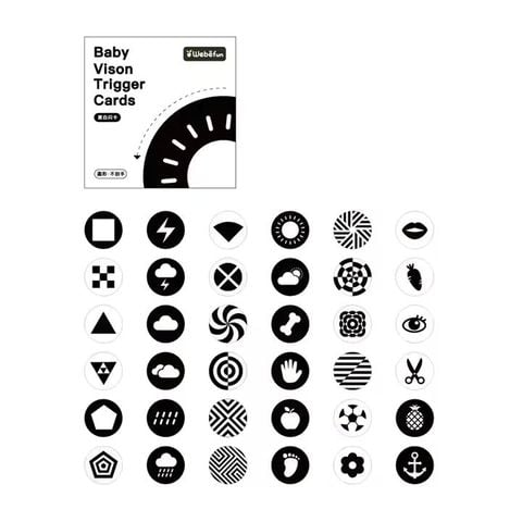  Bộ 20 thẻ 2 mặt kích thích thị giác cho bé 0-18 tháng 