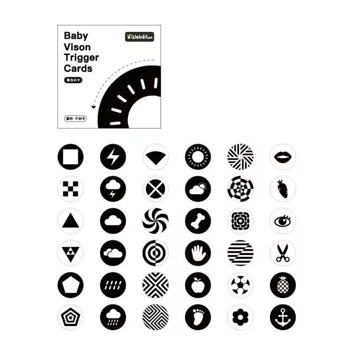  Bộ 20 thẻ 2 mặt kích thích thị giác cho bé 0-18 tháng 