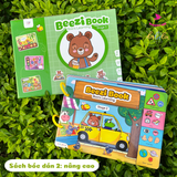  Học liệu bóc dán beezi book montessori Lalala baby nhiều chủ đề đa dạng, song ngữ Anh Việt 
