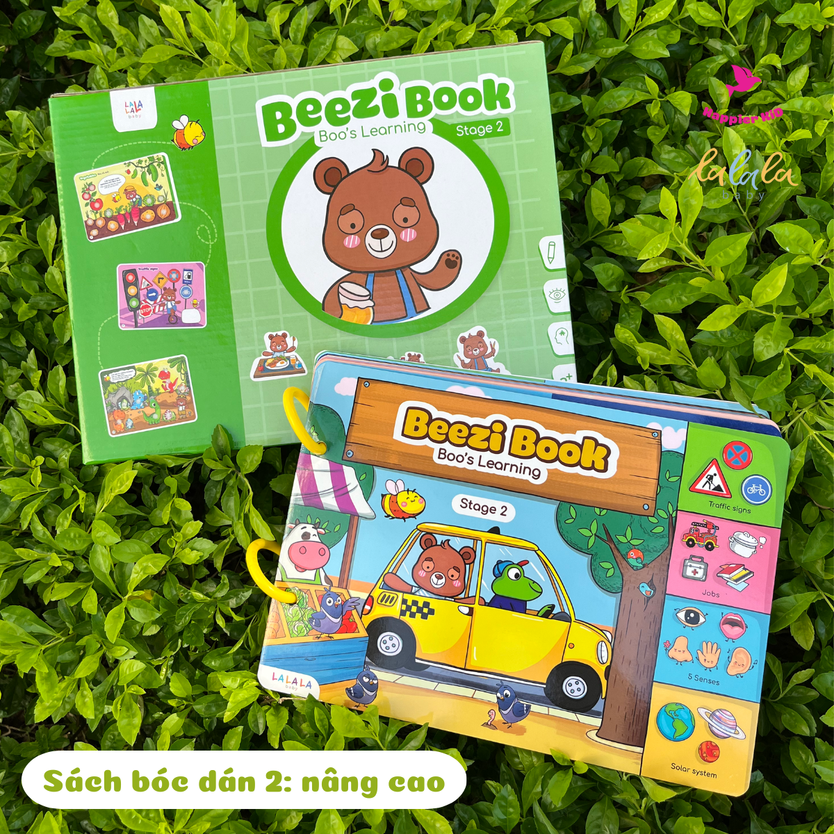  Học liệu bóc dán beezi book montessori Lalala baby nhiều chủ đề đa dạng, song ngữ Anh Việt 