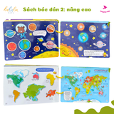  Học liệu bóc dán beezi book montessori Lalala baby nhiều chủ đề đa dạng, song ngữ Anh Việt 