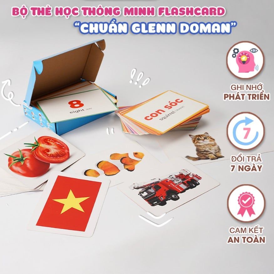  Bộ thẻ flashcard Lalala Baby, song ngữ chuẩn phương pháp Glenn Doman 