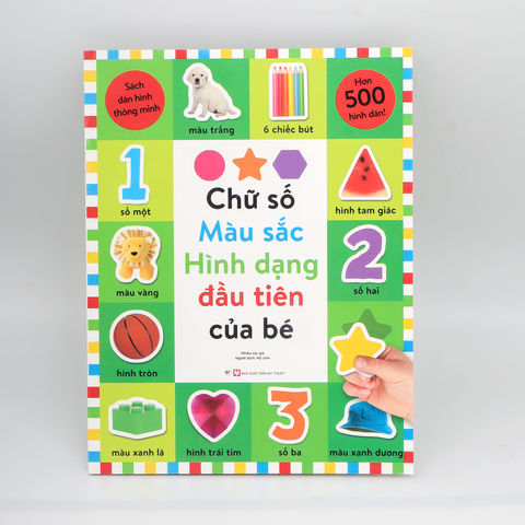  Sách dán hình thông minh - Chữ số ,Màu sắc , Hình dạng đầu tiên của bé 