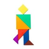 Đồ chơi gỗ ghép hình tangram 7 miếng winwintoys, kèm sách hướng dẫn 