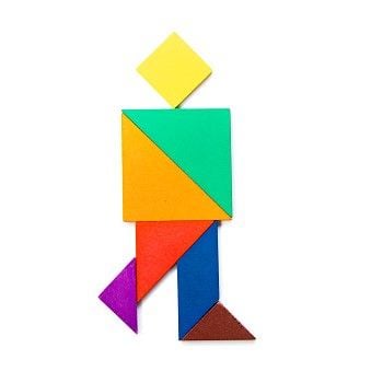  Đồ chơi gỗ ghép hình tangram 7 miếng winwintoys, kèm sách hướng dẫn 