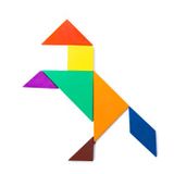  Đồ chơi gỗ ghép hình tangram 7 miếng winwintoys, kèm sách hướng dẫn 