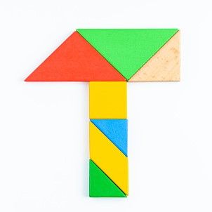  Đồ chơi gỗ ghép hình tangram 7 miếng winwintoys, kèm sách hướng dẫn 