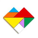  Đồ chơi gỗ ghép hình tangram 7 miếng winwintoys, kèm sách hướng dẫn 