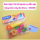  Bộ 10 khuôn nặn đất sét tạo hình Nara, tặng cây lăn cho bé 