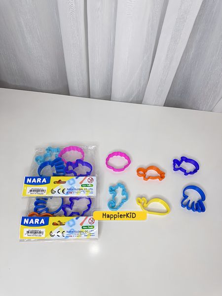  6 khuôn nặn tạo hình đất sét chủ đề động vật biển Sea World Nara Thái Lan 