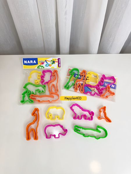  Bộ 6 khuôn nặn chủ đề sở thú MO-ZOO Nara Thái Lan,  tặng sách hướng dẫn 