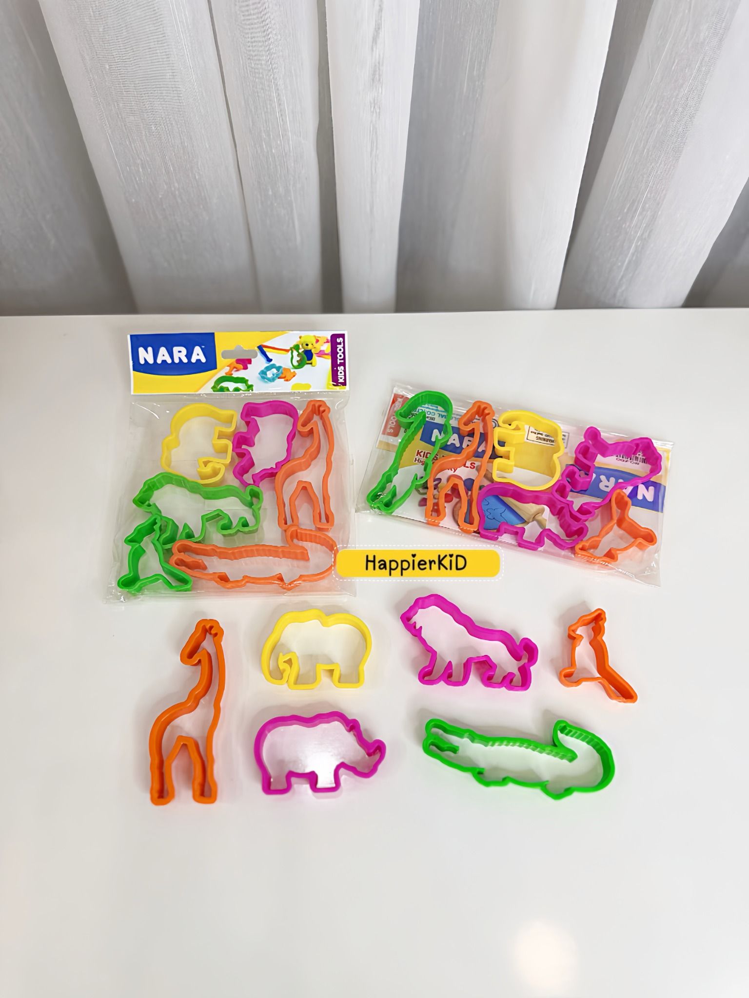  Bộ 6 khuôn nặn chủ đề sở thú MO-ZOO Nara Thái Lan,  tặng sách hướng dẫn 