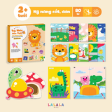  Bộ đồ chơi thủ công cắt dán, gấp giấy, tô màu Lalala baby 