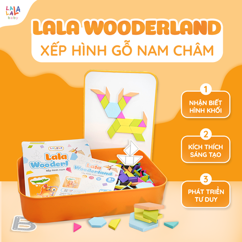  Xếp hình gỗ nam châm Lala wooderland 278 chi tiết 