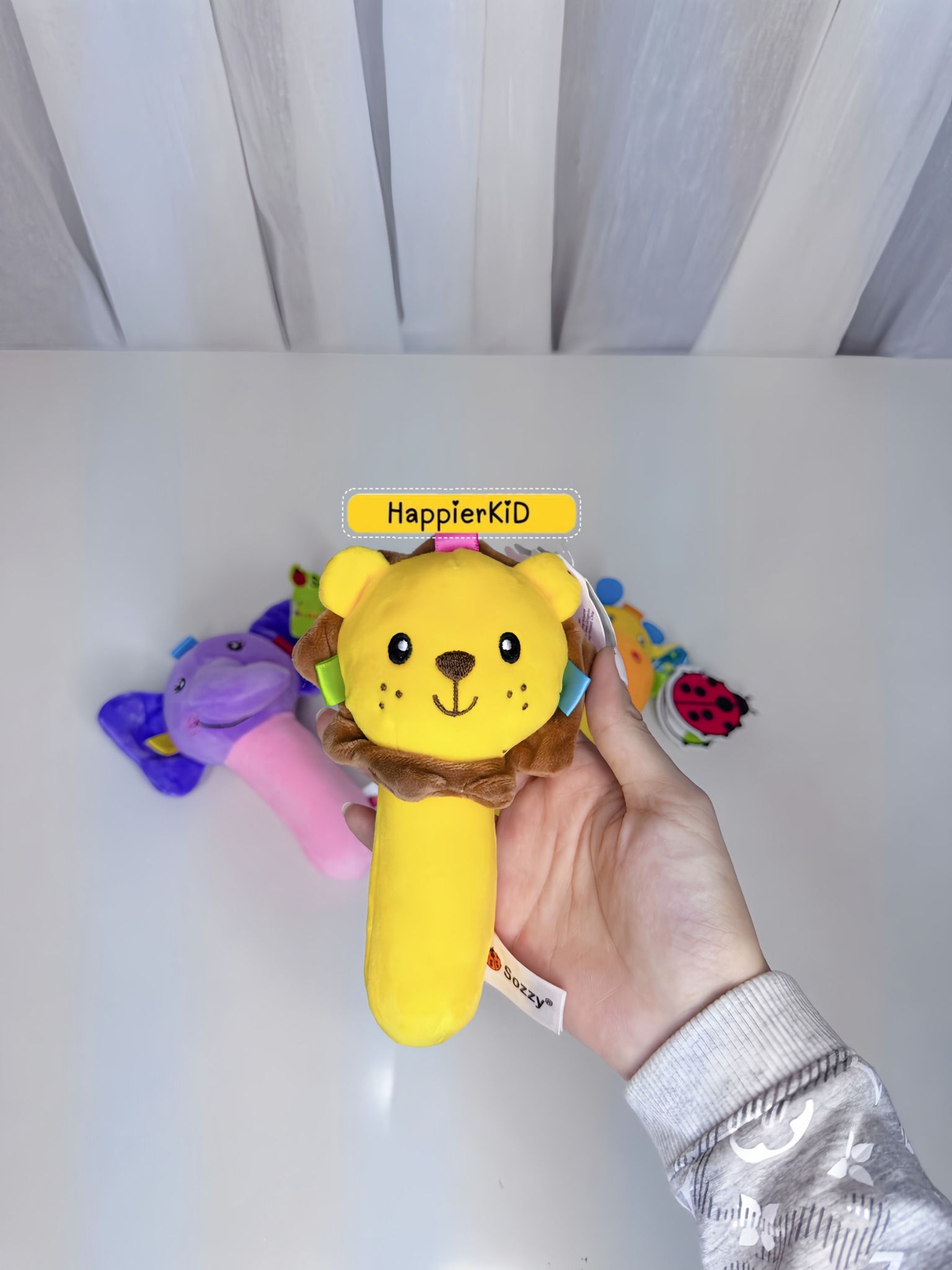  Lục lạc Baby Rattle cầm tay Sozzy, ngộ nghĩnh, có âm thanh 