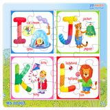  Xếp hình 20 mảnh: Bảng chữ cái ( đủ từ a-z ) 