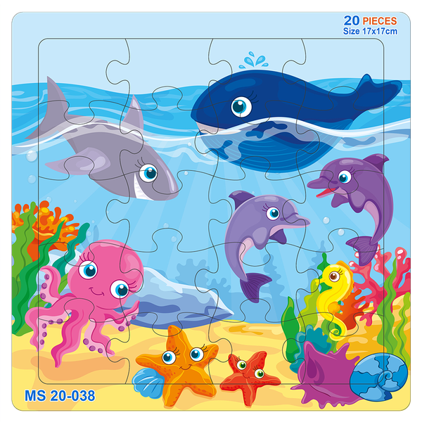  Đồ chơi xếp hình Minh Châu 20 mảnh Đại dương xanh(17x17cm) 