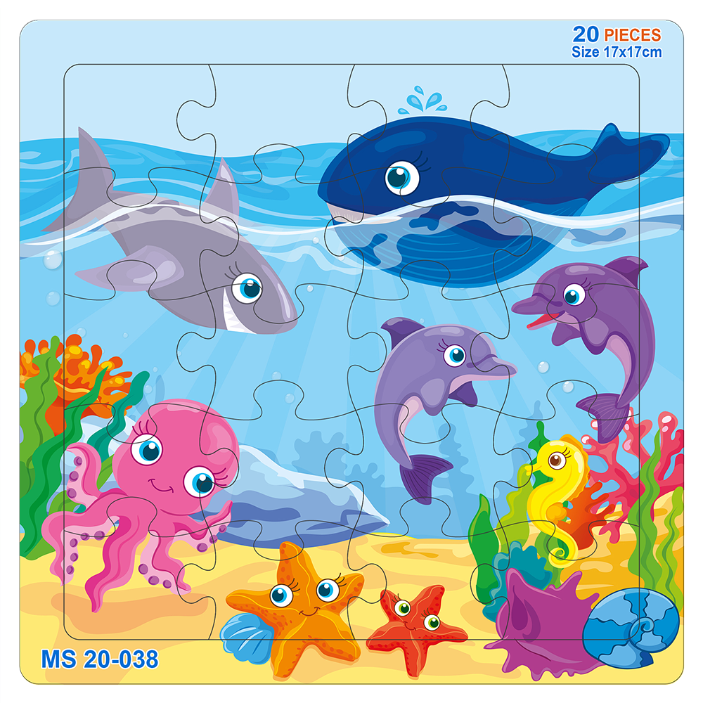  Đồ chơi xếp hình Minh Châu 20 mảnh Đại dương xanh(17x17cm) 