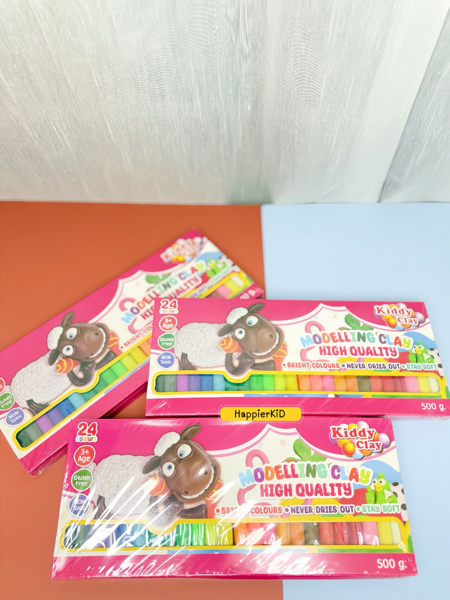  Đất nặn gốc dầu Nara Thái Lan 24 màu, 500g, an toàn cho bé, không bị khô 