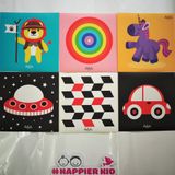 Thẻ decal dán tường kích thích thị giác cho trẻ sơ sinh, thương hiệu Lalala baby 