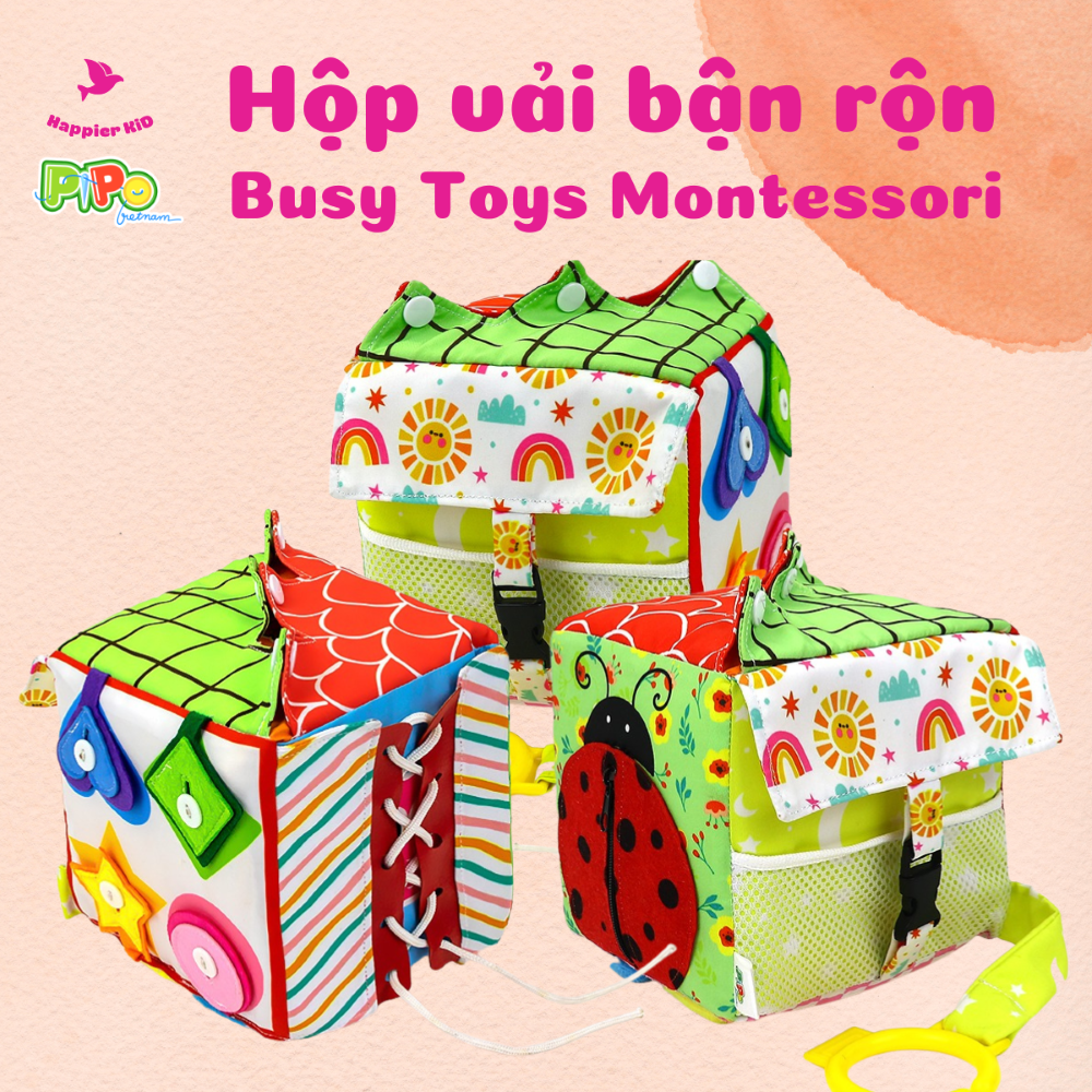  Khối vải bận rộn Busy Toys Montessori cho bé từ 2 tuổi Pipovietnam 