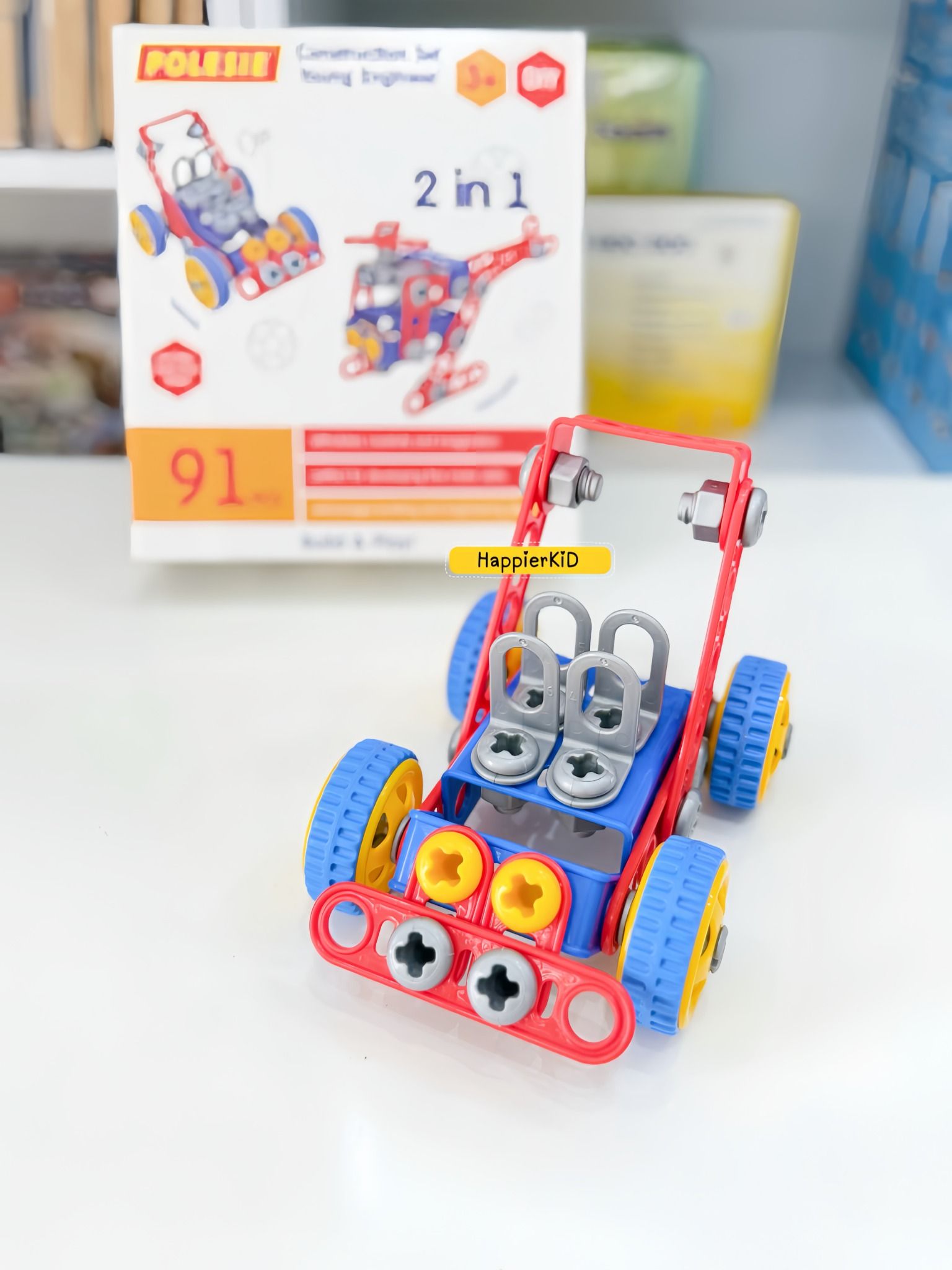  Bộ đồ chơi lắp ghép kỹ sư 91 chi tiết Polesie hàng Châu Âu 